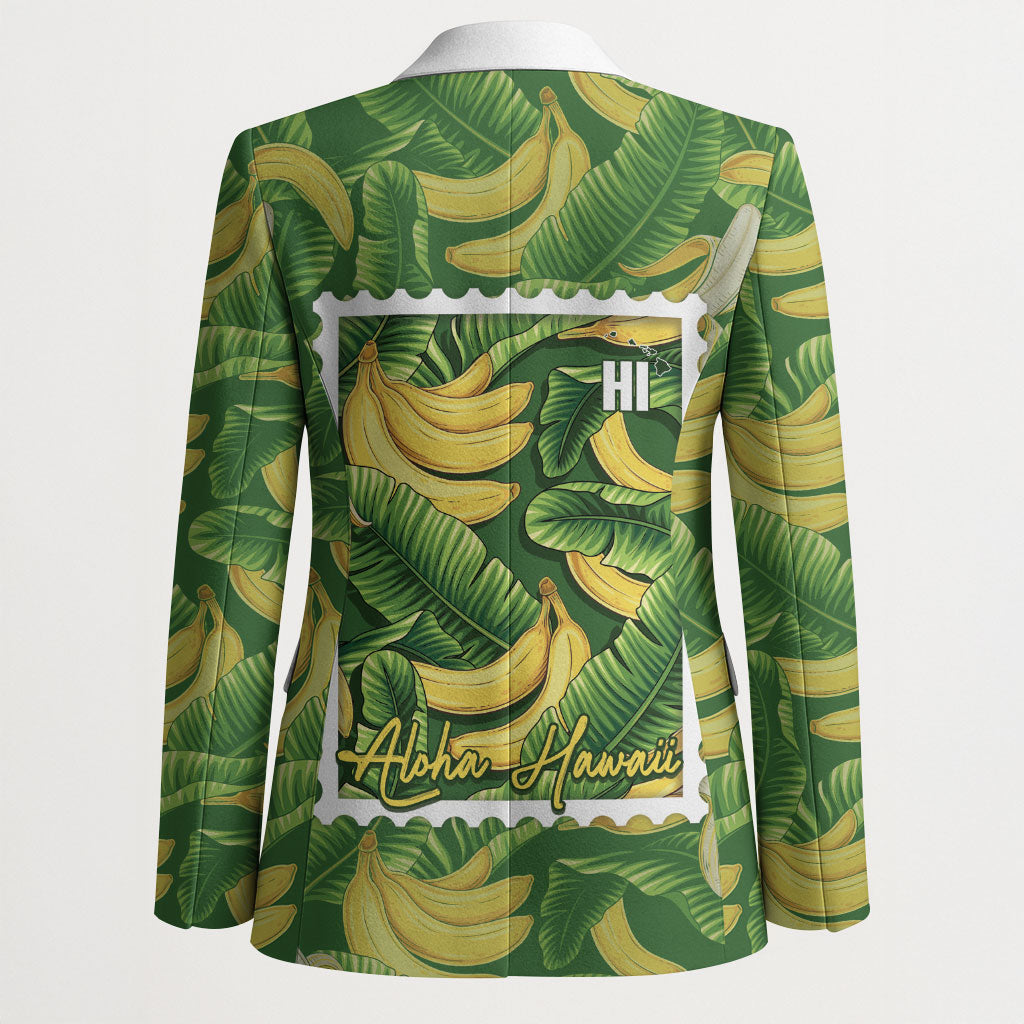 Aloha Hawaii Maia Blazer Hawaiian Banana Stylized Stamp LT14 - Polynesian Pride