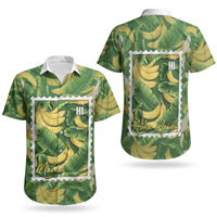 Aloha Hawaii Maia Couples Matching Mermaid Dress and Hawaiian Shirt Hawaiian Banana Stylized Stamp LT14 - Polynesian Pride
