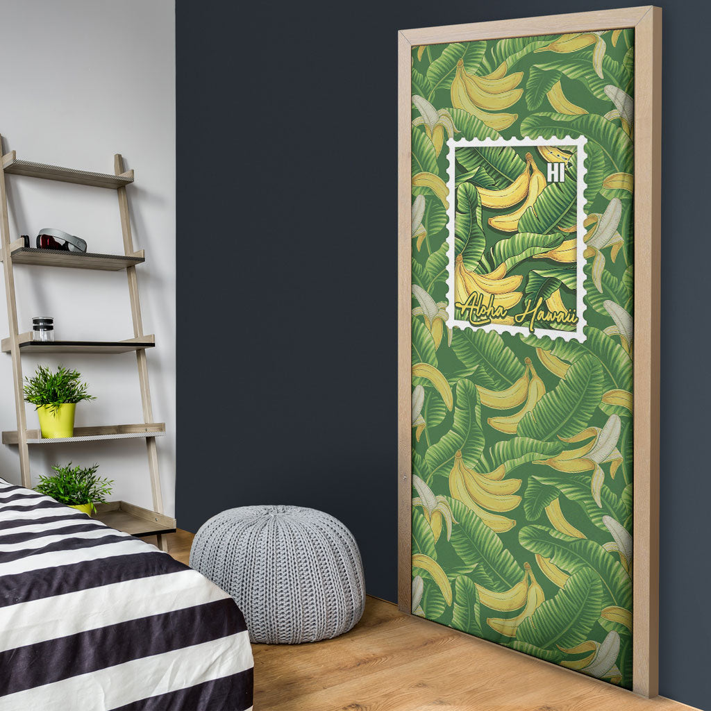 Aloha Hawaii Maia Door Cover Hawaiian Banana Stylized Stamp LT14 - Polynesian Pride