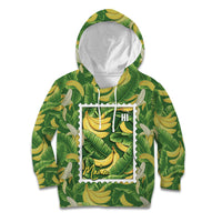 Aloha Hawaii Maia Kid Hoodie Hawaiian Banana Stylized Stamp LT14 Hoodie Green - Polynesian Pride