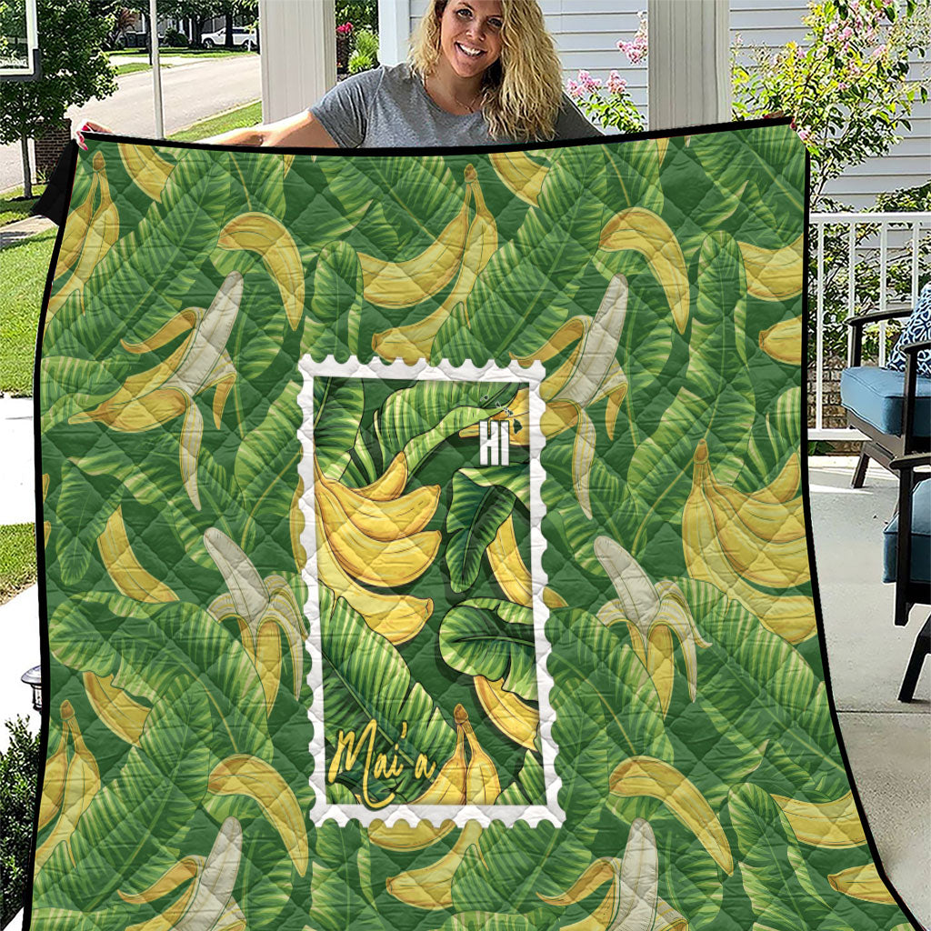 Aloha Hawaii Maia Quilt Hawaiian Banana Stylized Stamp