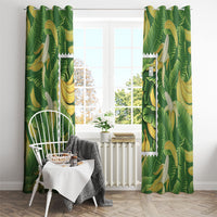 Aloha Hawaii Maia Window Curtain Hawaiian Banana Stylized Stamp LT14 - Polynesian Pride