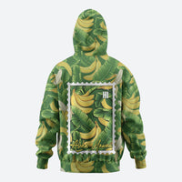 Aloha Hawaii Maia Zip Hoodie Hawaiian Banana Stylized Stamp LT14 - Polynesian Pride