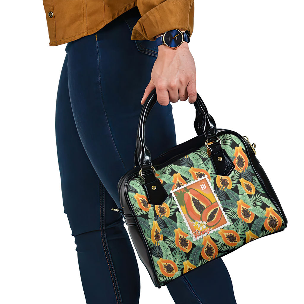 Aloha Hawaii Mikana Shoulder Handbag Hawaiian Papaya Stylized Stamp LT14 - Polynesian Pride
