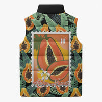 Aloha Hawaii Mikana Sleeveless Puffer Jacket Hawaiian Papaya Stylized Stamp LT14 - Polynesian Pride