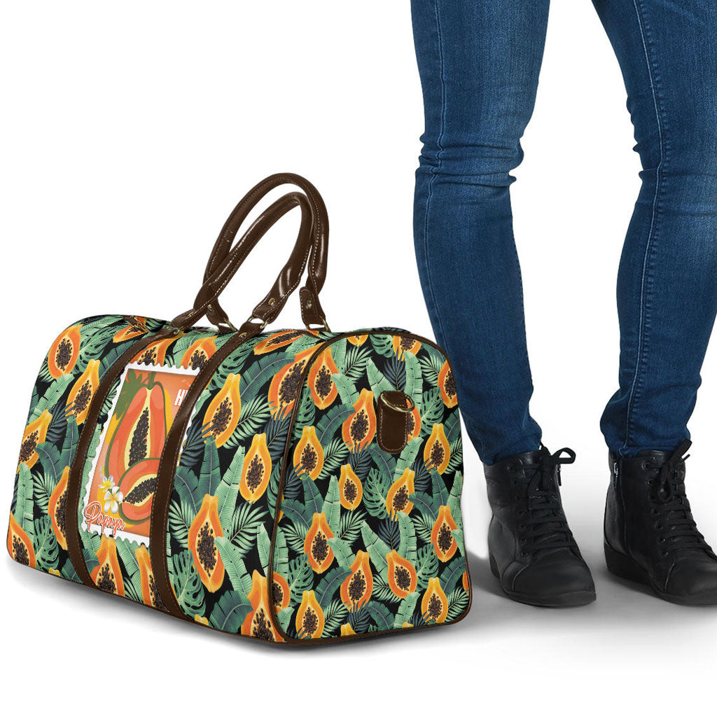 Aloha Hawaii Mikana Travel Bag Hawaiian Papaya Stylized Stamp LT14 - Polynesian Pride