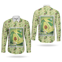 Aloha Hawaii Avocado Couples Matching Tank Maxi Dress and Long Sleeve Button Shirt Hawaiian Fruit Stylized Stamp LT14 - Polynesian Pride
