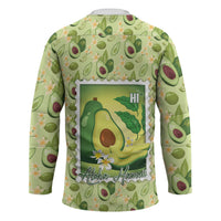 Aloha Hawaii Avocado Hockey Jersey Hawaiian Fruit Stylized Stamp LT14 - Polynesian Pride