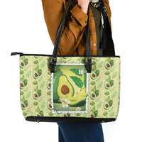 Aloha Hawaii Avocado Leather Tote Bag Hawaiian Fruit Stylized Stamp LT14 - Polynesian Pride