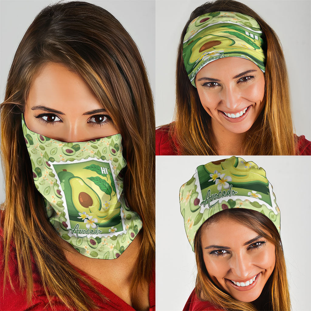 Aloha Hawaii Avocado Neck Gaiter Hawaiian Fruit Stylized Stamp LT14 - Polynesian Pride