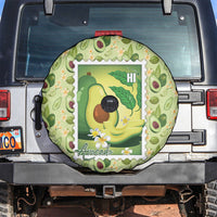 Aloha Hawaii Avocado Spare Tire Cover Hawaiian Fruit Stylized Stamp LT14 Green - Polynesian Pride