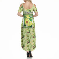 Aloha Hawaii Avocado Summer Maxi Dress Hawaiian Fruit Stylized Stamp LT14 - Polynesian Pride