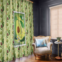 Aloha Hawaii Avocado Window Curtain Hawaiian Fruit Stylized Stamp LT14 - Polynesian Pride