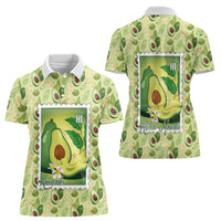 Aloha Hawaii Avocado Women Polo Shirt Hawaiian Fruit Stylized Stamp LT14 - Polynesian Pride
