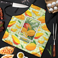 Aloha Hawaii Manako Palaka Motifs Apron Hawaiian Mango Stylized Stamp LT14 Yellow - Polynesian Pride