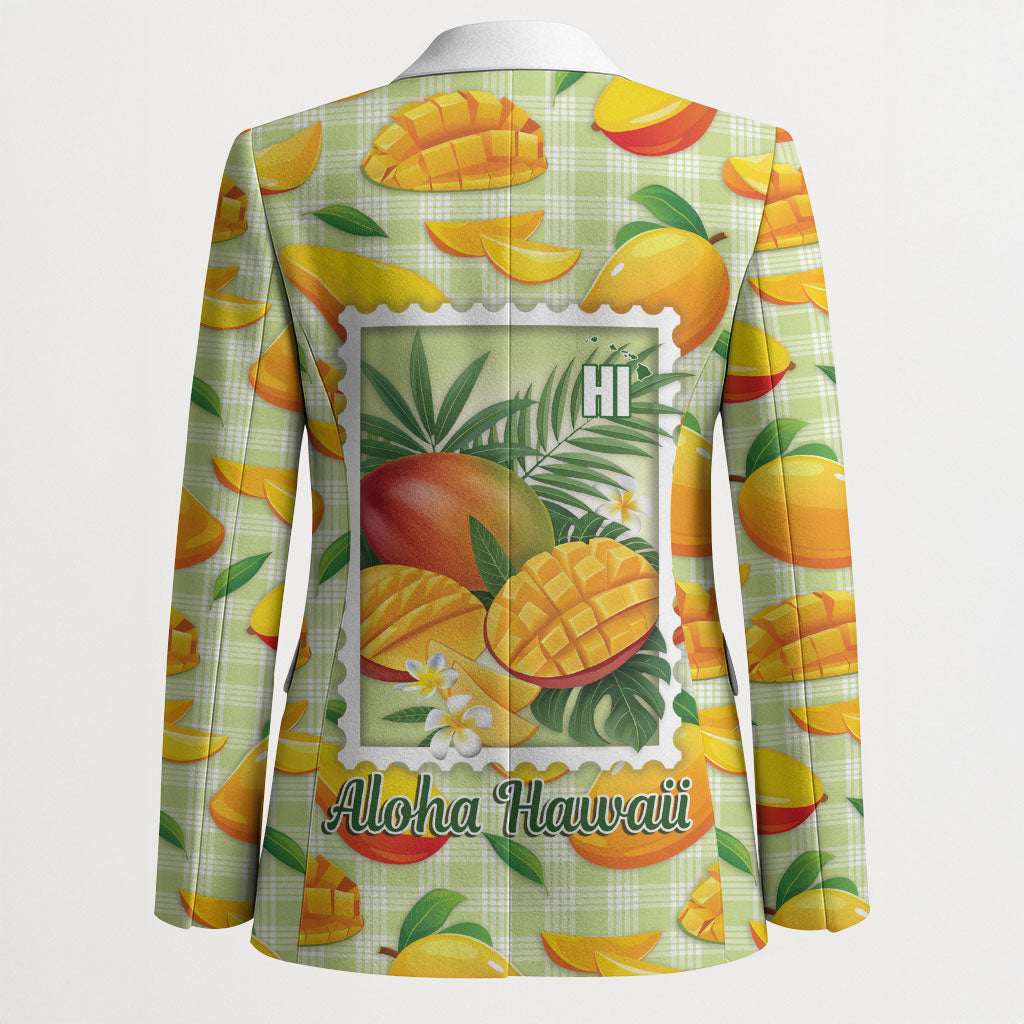 Aloha Hawaii Manako Palaka Motifs Blazer Hawaiian Mango Stylized Stamp LT14 - Polynesian Pride