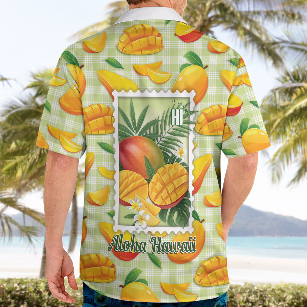 Aloha Hawaii Manako Palaka Motifs Hawaiian Shirt Hawaiian Mango Stylized Stamp LT14 - Polynesian Pride