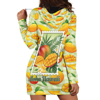 Aloha Hawaii Manako Palaka Motifs Hoodie Dress Hawaiian Mango Stylized Stamp LT14 - Polynesian Pride
