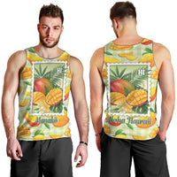 Aloha Hawaii Manako Palaka Motifs Men Tank Top Hawaiian Mango Stylized Stamp LT14 - Polynesian Pride