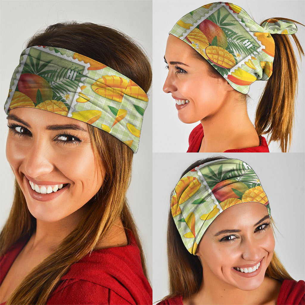 Aloha Hawaii Manako Palaka Motifs Neck Gaiter Hawaiian Mango Stylized Stamp LT14 - Polynesian Pride