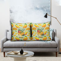 Aloha Hawaii Manako Palaka Motifs Pillow Cover Hawaiian Mango Stylized Stamp LT14 - Polynesian Pride