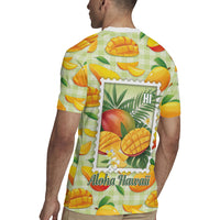 Aloha Hawaii Manako Palaka Motifs Rugby Jersey Hawaiian Mango Stylized Stamp LT14 - Polynesian Pride