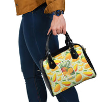 Aloha Hawaii Manako Palaka Motifs Shoulder Handbag Hawaiian Mango Stylized Stamp