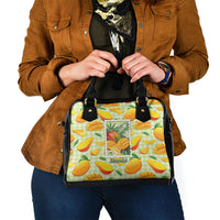 Aloha Hawaii Manako Palaka Motifs Shoulder Handbag Hawaiian Mango Stylized Stamp