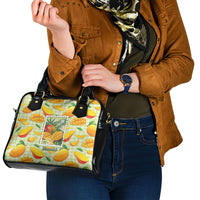 Aloha Hawaii Manako Palaka Motifs Shoulder Handbag Hawaiian Mango Stylized Stamp