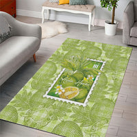 Aloha Hawaii Ulu Palaka Motifs Area Rug Hawaiian Breadfruit Stylized Stamp LT14 - Polynesian Pride