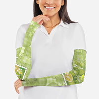 Aloha Hawaii Ulu Palaka Motifs Arm Sleeves Hawaiian Breadfruit Stylized Stamp LT14 - Polynesian Pride