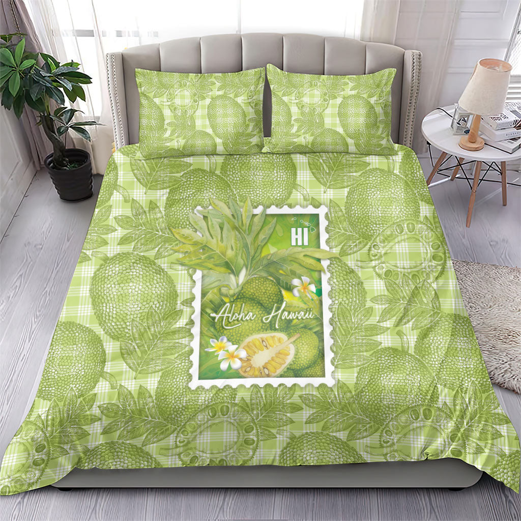 Aloha Hawaii Ulu Palaka Motifs Bedding Set Hawaiian Breadfruit Stylized Stamp LT14 - Polynesian Pride
