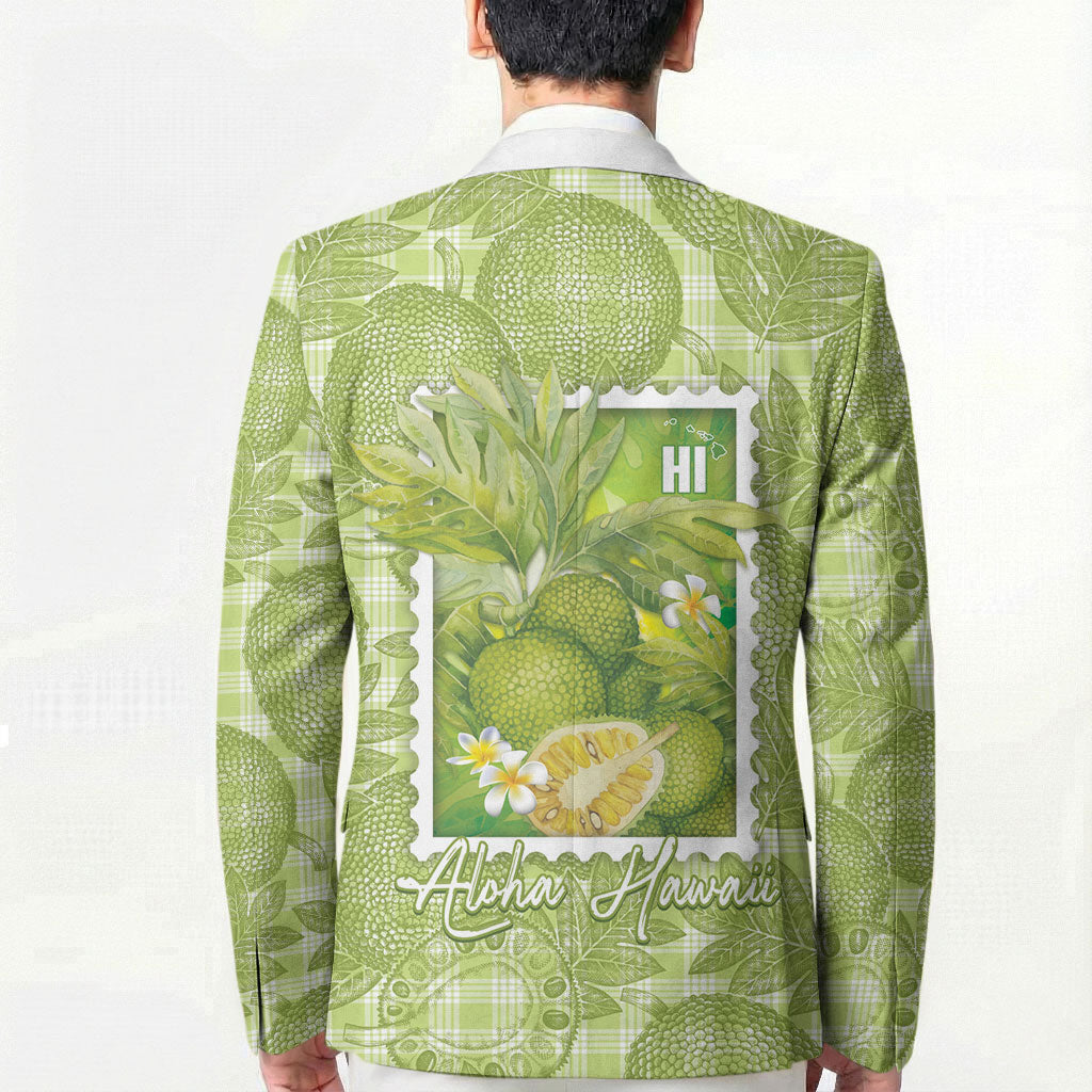 Aloha Hawaii Ulu Palaka Motifs Blazer Hawaiian Breadfruit Stylized Stamp LT14 - Polynesian Pride