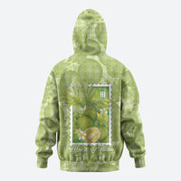 Aloha Hawaii Ulu Palaka Motifs Hoodie Hawaiian Breadfruit Stylized Stamp LT14 - Polynesian Pride