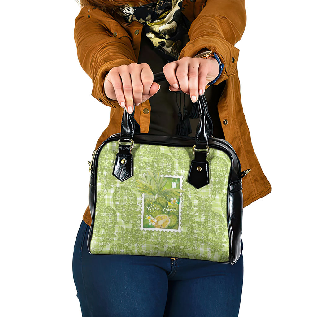 Aloha Hawaii Ulu Palaka Motifs Shoulder Handbag Hawaiian Breadfruit Stylized Stamp