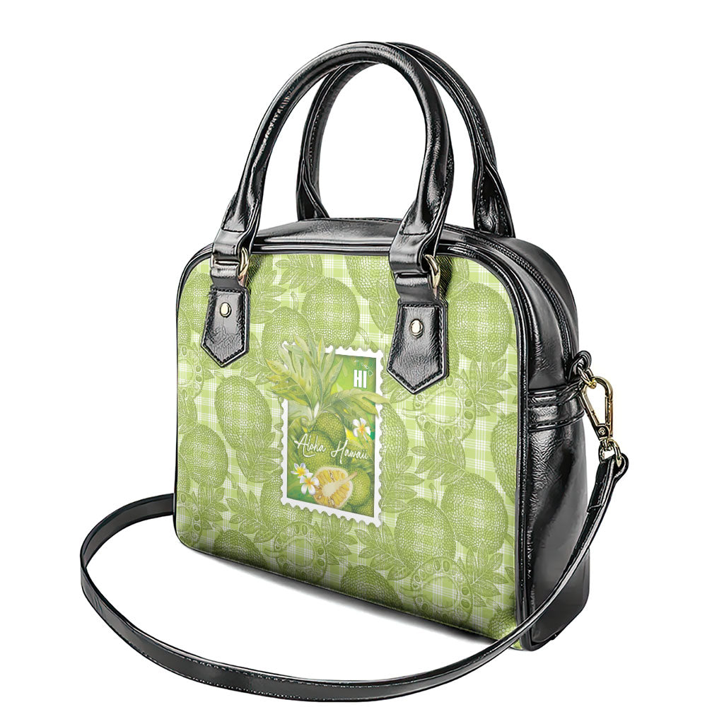 Aloha Hawaii Ulu Palaka Motifs Shoulder Handbag Hawaiian Breadfruit Stylized Stamp