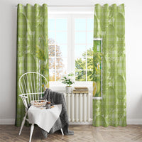 Aloha Hawaii Ulu Palaka Motifs Window Curtain Hawaiian Breadfruit Stylized Stamp LT14 - Polynesian Pride