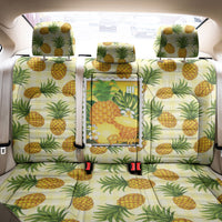 Aloha Hawaii Hala Kahiki Palaka Motifs Back Car Seat Cover Hawaiian Pineapple Stylized Stamp LT14 - Polynesian Pride