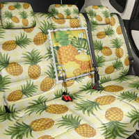 Aloha Hawaii Hala Kahiki Palaka Motifs Back Car Seat Cover Hawaiian Pineapple Stylized Stamp LT14 - Polynesian Pride