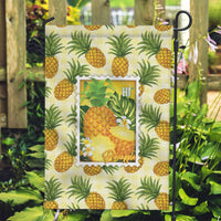 Aloha Hawaii Hala Kahiki Palaka Motifs Garden Flag Hawaiian Pineapple Stylized Stamp LT14 Garden Flag Yellow - Polynesian Pride