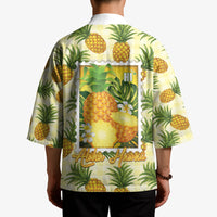 Aloha Hawaii Hala Kahiki Palaka Motifs Kimono Hawaiian Pineapple Stylized Stamp LT14 - Polynesian Pride