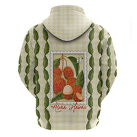 Aloha Hawaii Rambutan Palaka Motifs Hoodie Hawaiian Fruit Stylized Stamp LT14 - Polynesian Pride