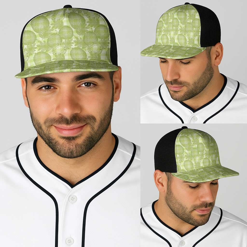 Omaomao Hawaii Breadfruit Palaka Motifs Baseball Net Cap LT14 - Polynesian Pride