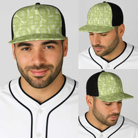 Omaomao Hawaii Breadfruit Palaka Motifs Baseball Net Cap LT14 - Polynesian Pride