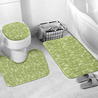 Omaomao Hawaii Breadfruit Palaka Motifs Bathroom Set LT14 Mat Set Only (3 pcs) One Size Green - Polynesian Pride