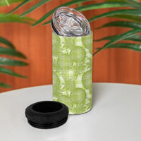 Omaomao Hawaii Breadfruit Palaka Motifs 4 in 1 Can Cooler Tumbler LT14 - Polynesian Pride