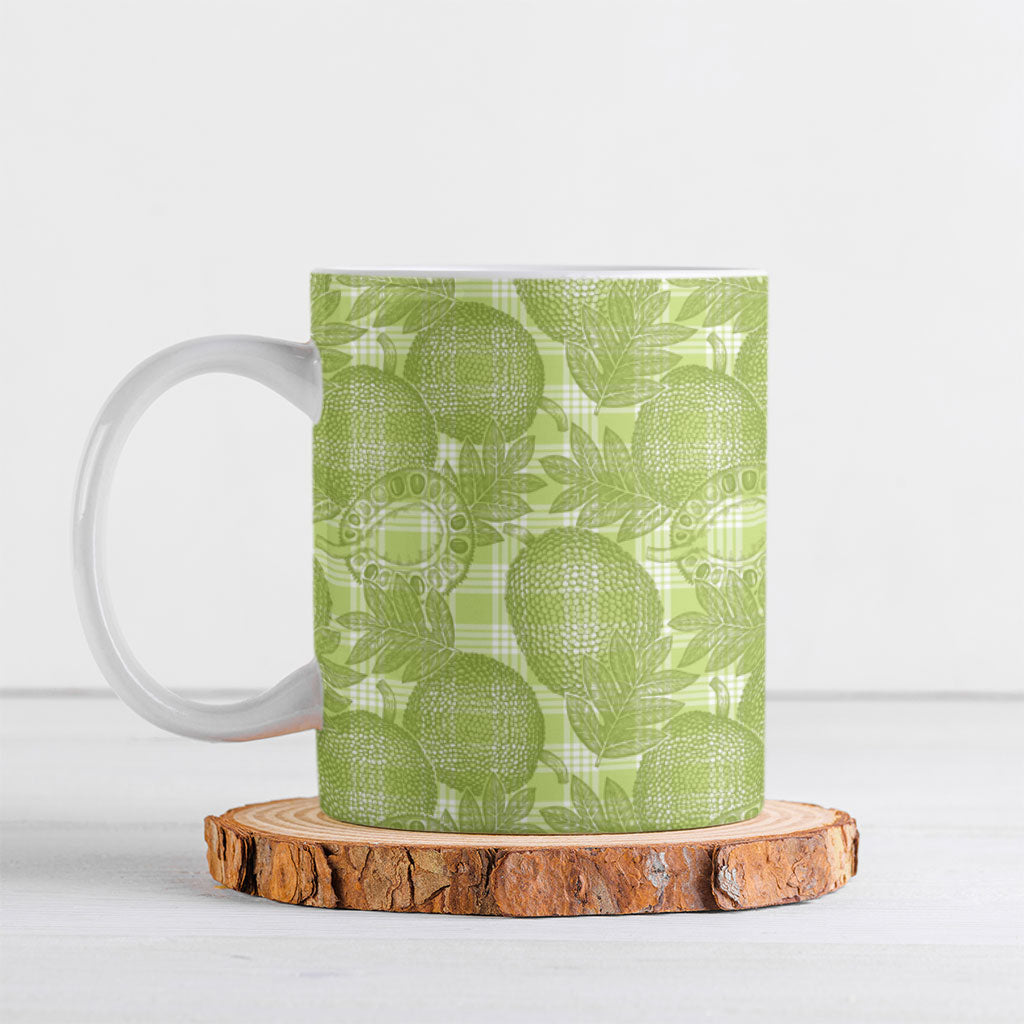 Omaomao Hawaii Breadfruit Palaka Motifs Ceramic Mug