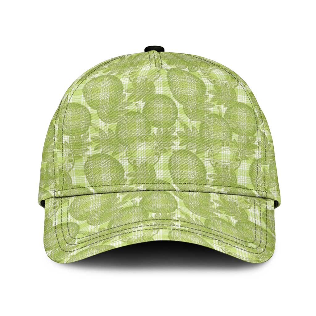 Omaomao Hawaii Breadfruit Palaka Motifs Classic Cap LT14 Universal Fit Green - Polynesian Pride