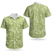 Omaomao Hawaii Breadfruit Palaka Motifs Couples Matching Puletasi and Hawaiian Shirt LT14 - Polynesian Pride