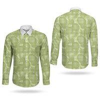 Omaomao Hawaii Breadfruit Palaka Motifs Couples Matching Summer Maxi Dress and Long Sleeve Button Shirt LT14 - Polynesian Pride